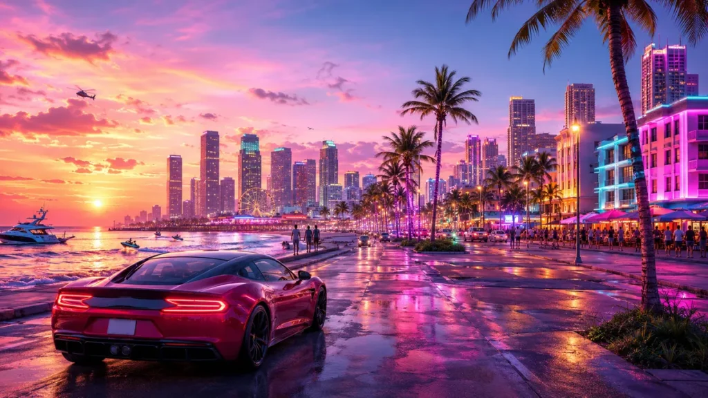 GTA6 Driving in Different Environments